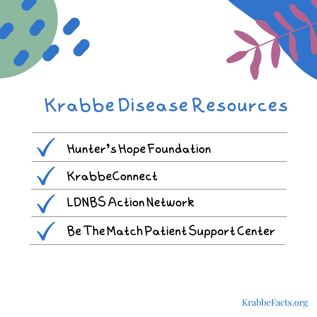 🔎 Looking for resources for Krabbe Disease?

📚 We've compiled a sample list of helpful resources to add to your doctor and hospital resource coordinators. See the full list at loom.ly/n0uSctY

#KrabbeFacts #KrabbeDisease <a href="/KrabbeConnect/">KrabbeConnect</a>  <a href="/HuntersHopeFDN/">Hunter's Hope</a> @BeTheMatch