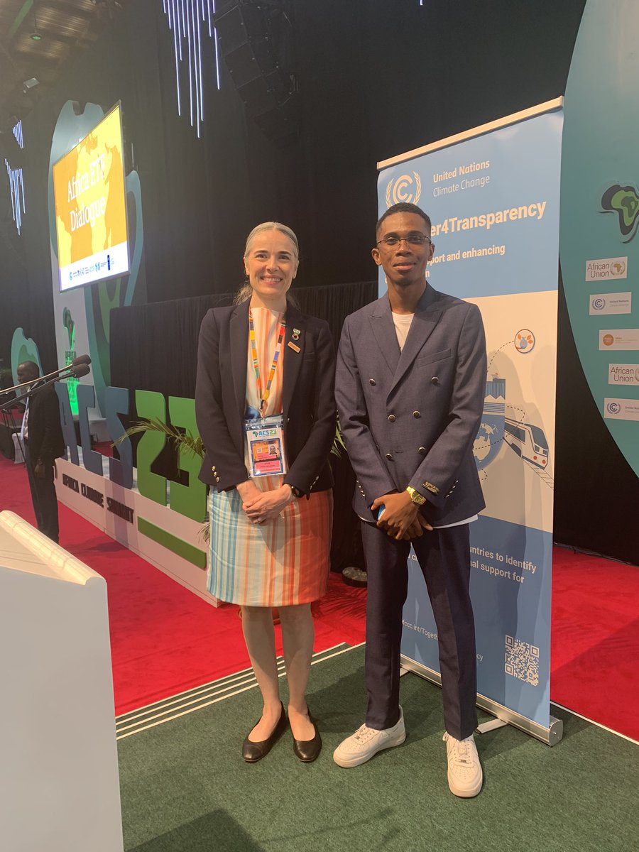 omoustadrane's tweet photo. [ AFRICA ETF Dialogue ]

Meeting with Mariana Castano Cano, the Fonder and CEO of 10 Billionsolutions, which is a communications agency specializing in climate change  🌏 and sustainable development. 
#ACS2023 #nairobi #AfricanUnion #Climatechange https://t.co/nY1Smtw1jx