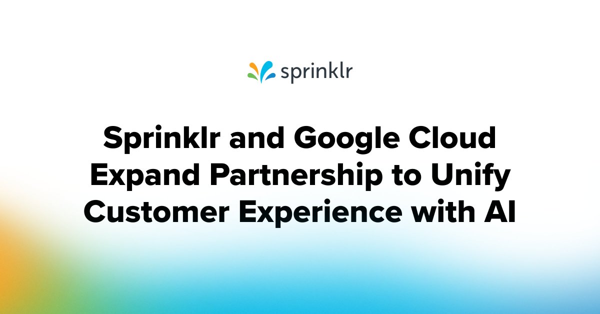 NEW: We're expanding our partnership with <a href="/googlecloud/">Google Cloud</a> 🤝 Sprinklr customers can now use their own Google Cloud Vertex models, or create new ones, and integrate them with Sprinklr's AI to enhance productivity, decision-making, and customer experiences.

🔗 ms.spr.ly/60149ZUoO