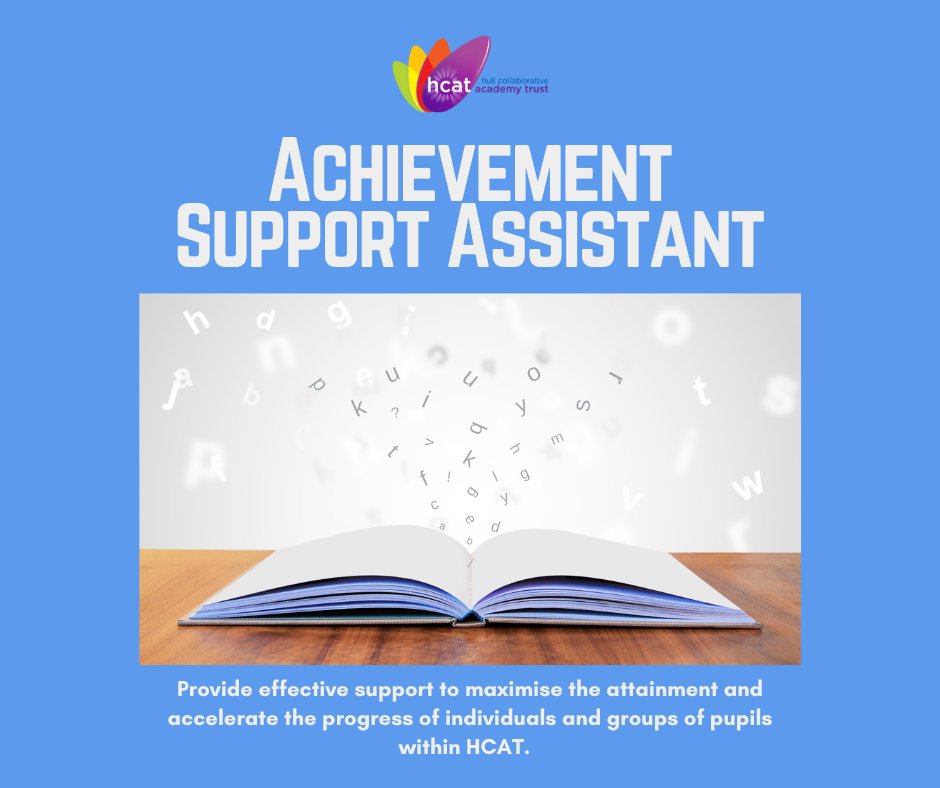 Do you want to help support, challenge and develop children, enabling them to reach their full potential? 

There are ASA vacancies active across the Trust.

If you are interested, please visit the careers page on our website to apply - hcat.uk/careers/

#careerineducation