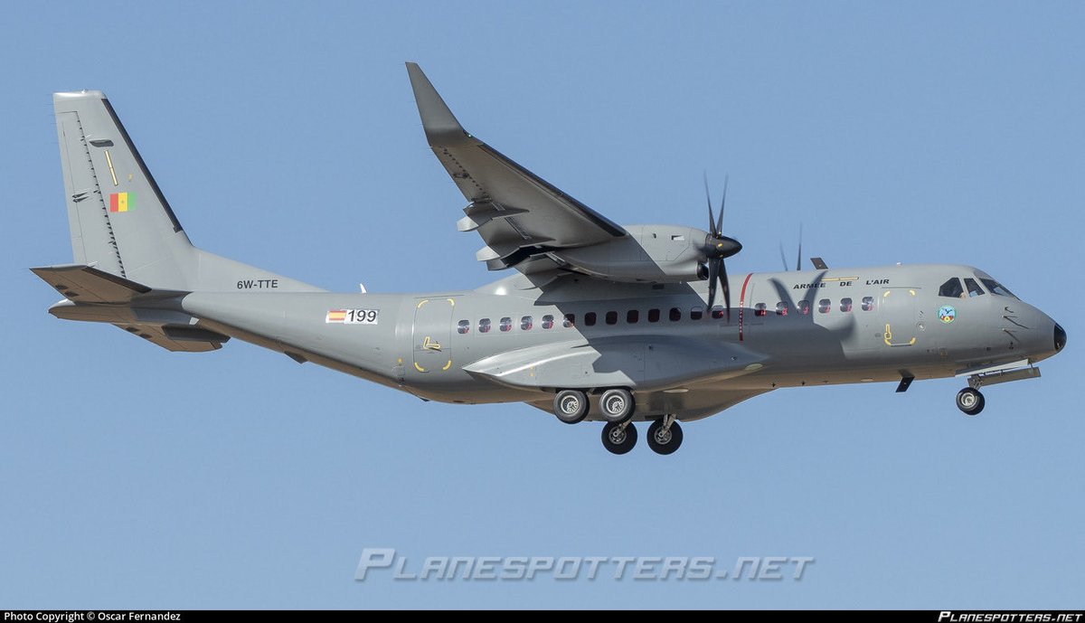 #Mali🇲🇱 - #Senegal 🇸🇳 Air Force Airbus C295 (reg. 6W-TTE) returning from Mopti Airport (Sévaré). Numerous 🇸🇳 soldiers are stationed there for #Minusma🇺🇳. Probably first redeployments in connection with the planned withdrawal by the end of the year.