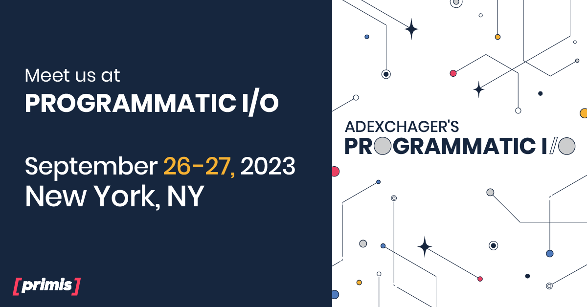 Will we see you at Programmatic I/O?

Our team is getting ready to return to New York for this incredible <a href="/adexchanger/">AdExchanger</a> event. Let us know if you want to meet!
primis.tech/resources/even…