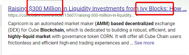 And that investment was #capricornfinance aka @CapricornFi   A massive $300m (not an equity investment and not singular.....multiple liquidity investments.. Im guessing #cryptomuppet #wordsalad for #awesome).