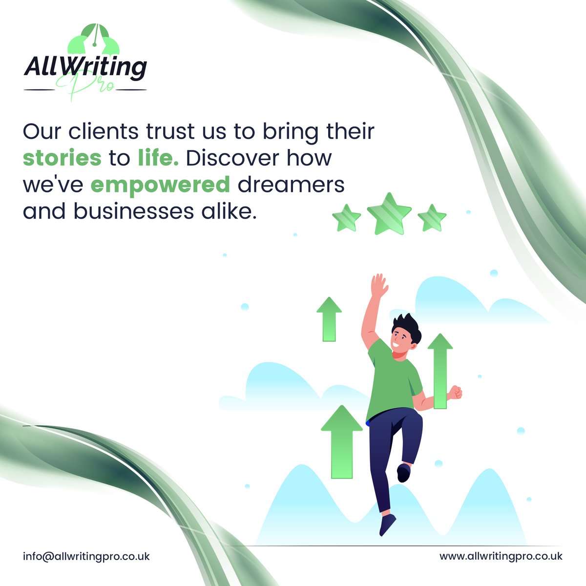 Allwritingpro's tweet photo. At AllWritingPro, we don't just craft stories; we empower dreams. Your story is our next success. Let's make it happen.

#EmpowerYourStory #DreamsFueledByWords #AllWritingProEmpowers https://t.co/AfDOCLWAUG