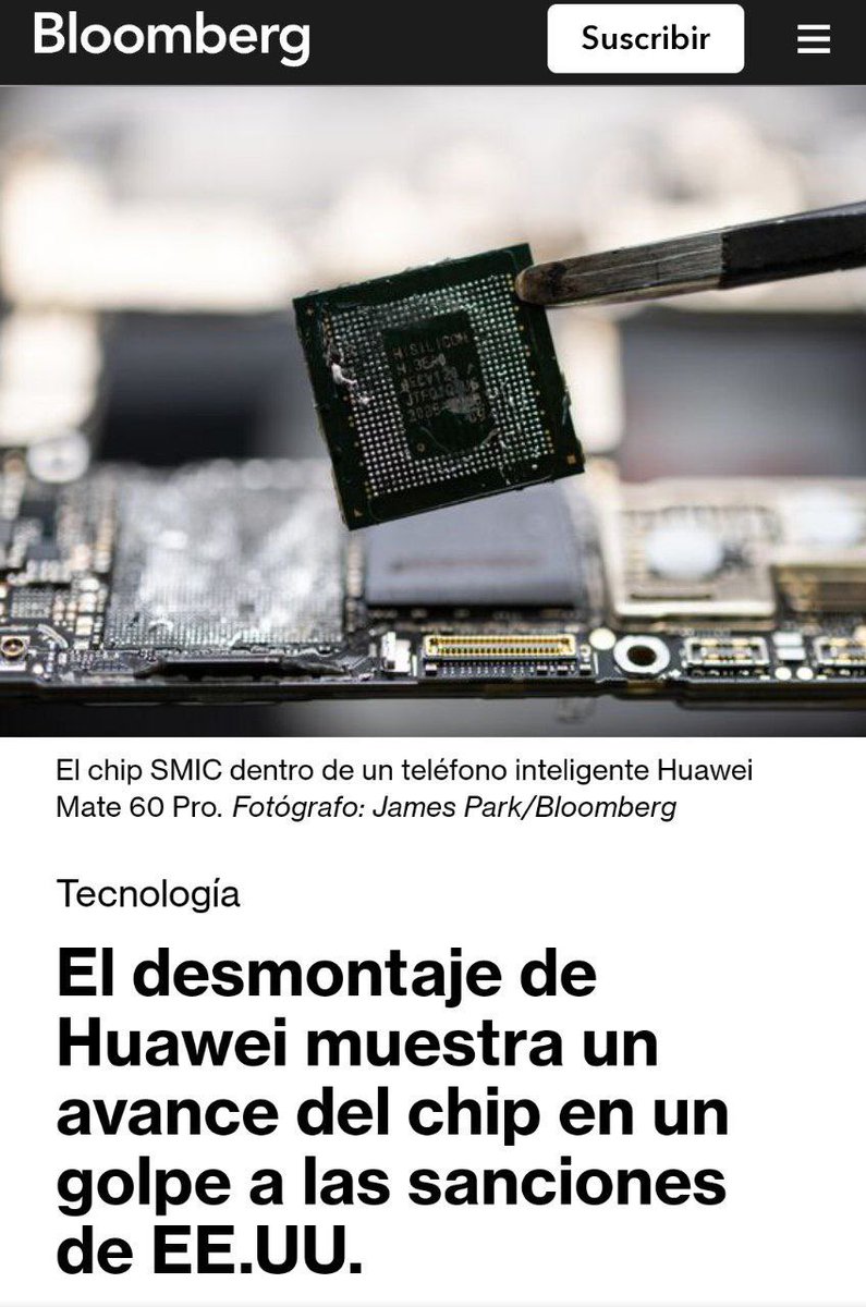 🔥 Los científicos chinos dan una patada de kung-fu en los huevos de los imperialistas estadounidenses.

Huawei y SMIC -ambos bajo sanciones de Estados Unidos- han creado chips de 7 nm sin el equipo de la firma holandesa ASML, que obedeció descaradamente al imperio