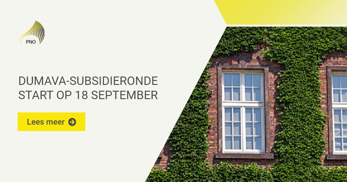PNOconsultants's tweet photo. De aanvraagronde van de #DUMAVA subsidie voor het #verduurzamen van maatschappelijk #vastgoed start op 18 september. Onze tip: u kunt uw concept-aanvraag nu alvast voorbereiden en klaarzetten in de online-omgeving van 'Mijn RVO'.  Lees meer: https://t.co/QnyMXLijH1 https://t.co/INVJuxc6zz