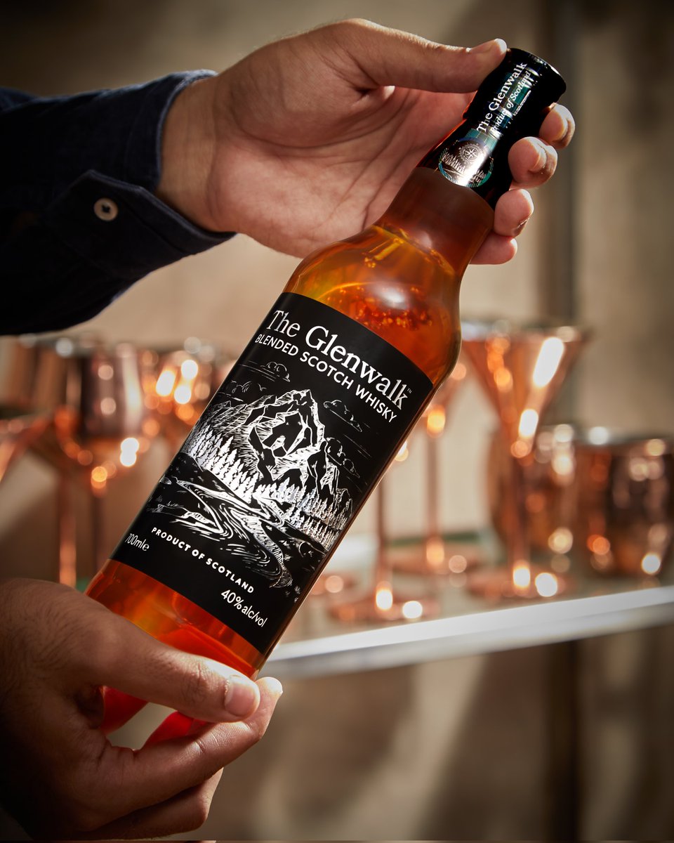 Enhanced by finely executed silver embossing, the essence of the glens, rivers, and the spirit of the highlands is artfully captured on The Glenwalk label. #SanjayDutt #TheGlenwalkWhisky #TheProductOfScotland #ForgeYourOwnPath #Whisky #Scotch #Scotland