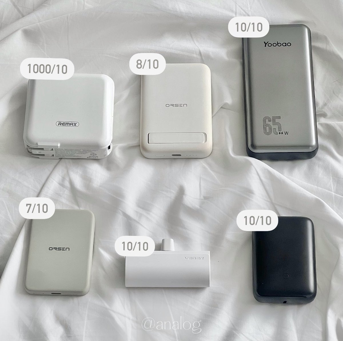 🌟เธรดนี้จะมารวม Powerbank ที่เราใช้แล้วชอบทุกตัว เหมาะสำหรับไปเที่ยว ดูคอนเสิร์ต เน้นพกพาง่าย ชาร์จไว ควรมีติดกระเป๋า 🙌🏻🔋´ˎ˗