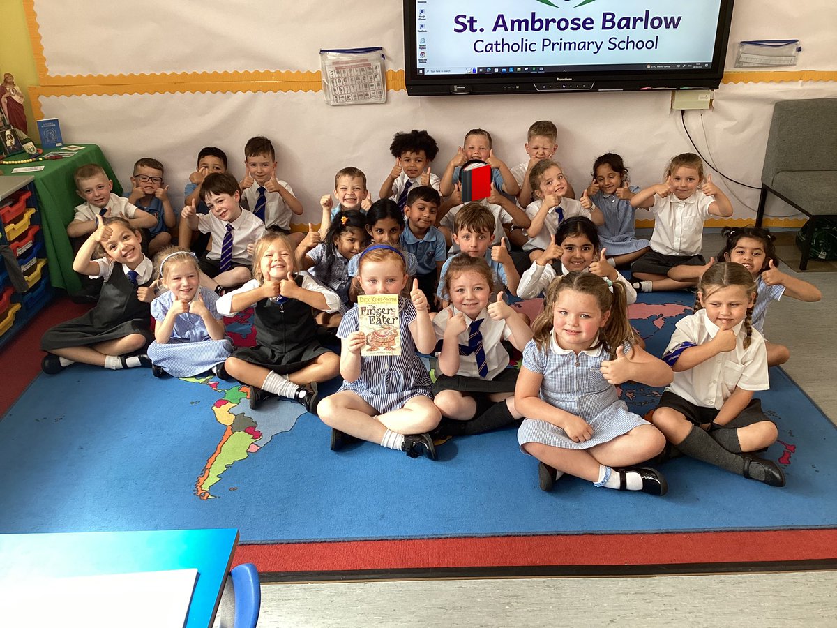 SAB_B28's tweet photo. The polling station was back open for business in Year 1 today. The class voted for their new class reader, which by popular demand is: The Finger Eater by Dick King-Smith.
They can’t wait to start it! #classreader #pupilvoice #readingforpleasure 📕 ⭐️ https://t.co/IUBCTOZ82T