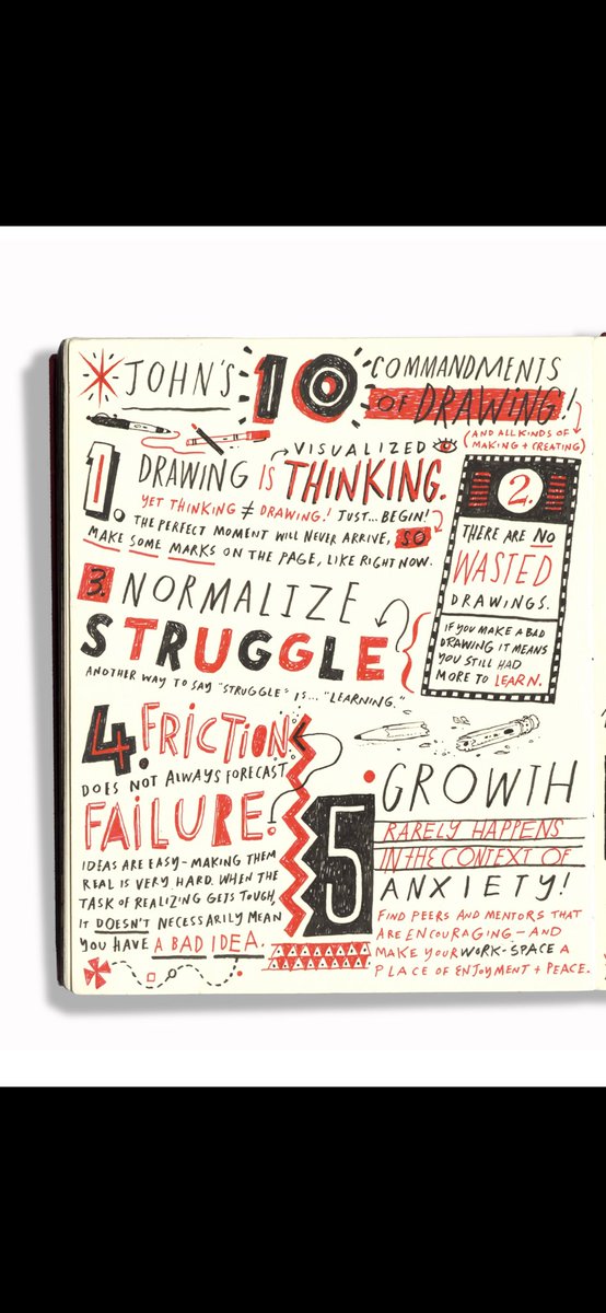 hendrixart's tweet photo. ✍️ New page from my sketchbook- my 🔟 Commandments of Drawing https://t.co/26pUJmqIDw