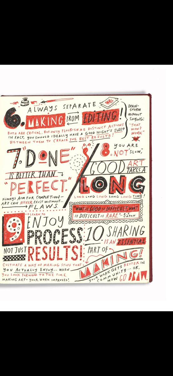 hendrixart's tweet photo. ✍️ New page from my sketchbook- my 🔟 Commandments of Drawing https://t.co/26pUJmqIDw