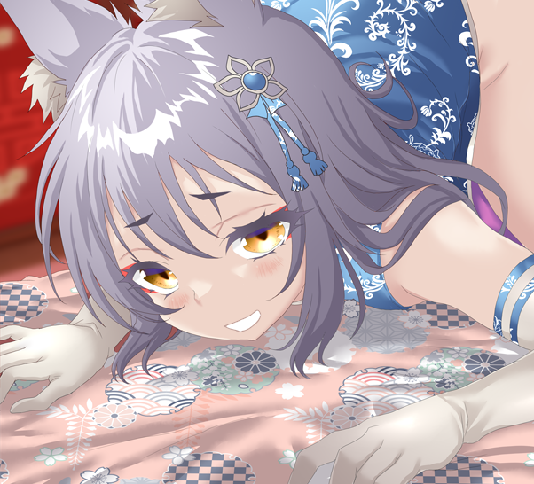 「くふふ」とか言っちゃう極太矢印を向けてくる狐娘さんΣφ三φ(:3」∠)_ #オリジナル 