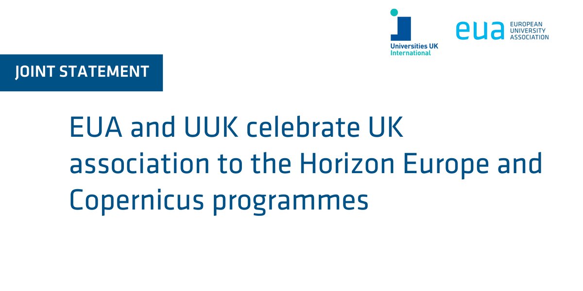 Universities UK International (@uukintl) on Twitter photo 'This will create opportunities for research and innovation that has the ability to transform lives.'
We joined <a href="/euatweets/">EUA</a> in congratulating the PM and <a href="/EU_Commission/">European Commission</a> President on the UK's association to Horizon Europe 🎉
Read more 👉 loom.ly/MTyxZSg
<a href="/Stick2Science/">Stick to Science</a> 'This will create opportunities for research and innovation that has the ability to transform lives.'
We joined <a href="/euatweets/">EUA</a> in congratulating the PM and <a href="/EU_Commission/">European Commission</a> President on the UK's association to Horizon Europe 🎉
Read more 👉 loom.ly/MTyxZSg
<a href="/Stick2Science/">Stick to Science</a>