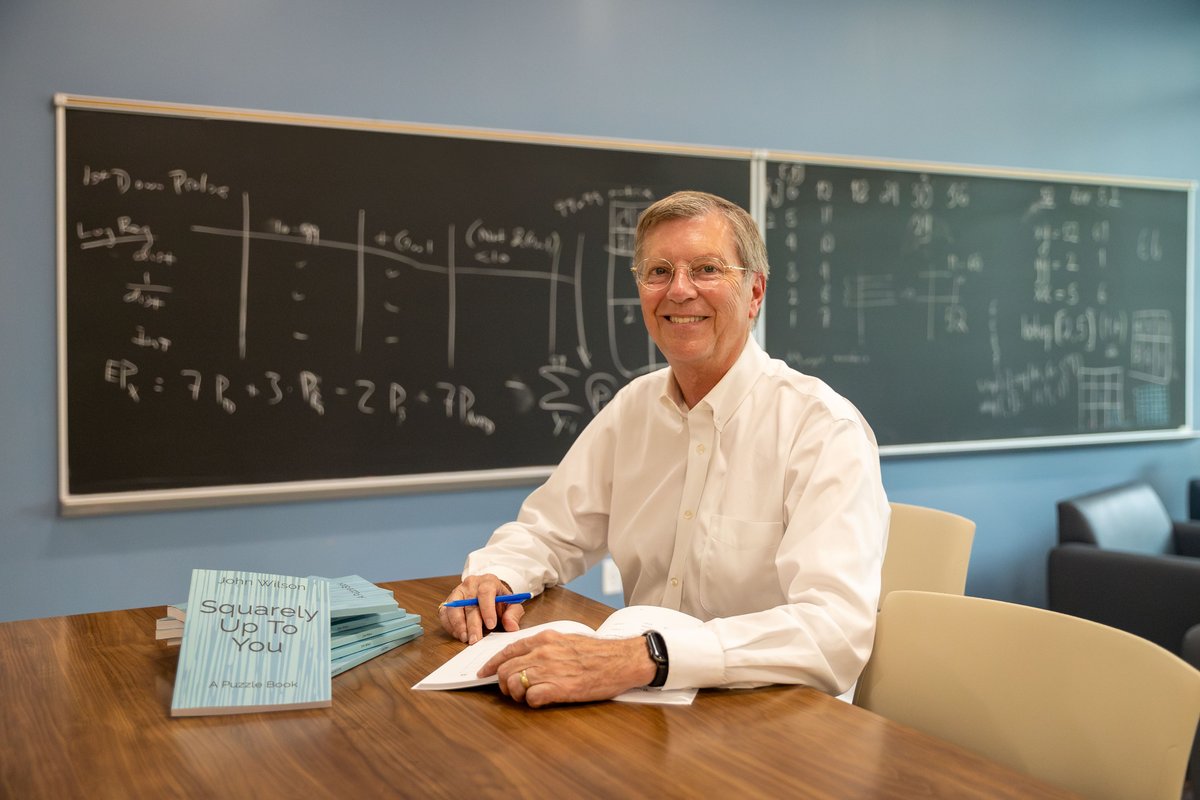 CentreC's tweet photo. For nearly four decades, John Wilson has shared his love of mathematics at Centre College. Now, he's sharing it with the world.  Wilson has published a book, "Squarely Up to You," a game he devised that is "fun for all ages."

Learn more at https://t.co/A6WImyUVg9 https://t.co/6BB7heEVWS