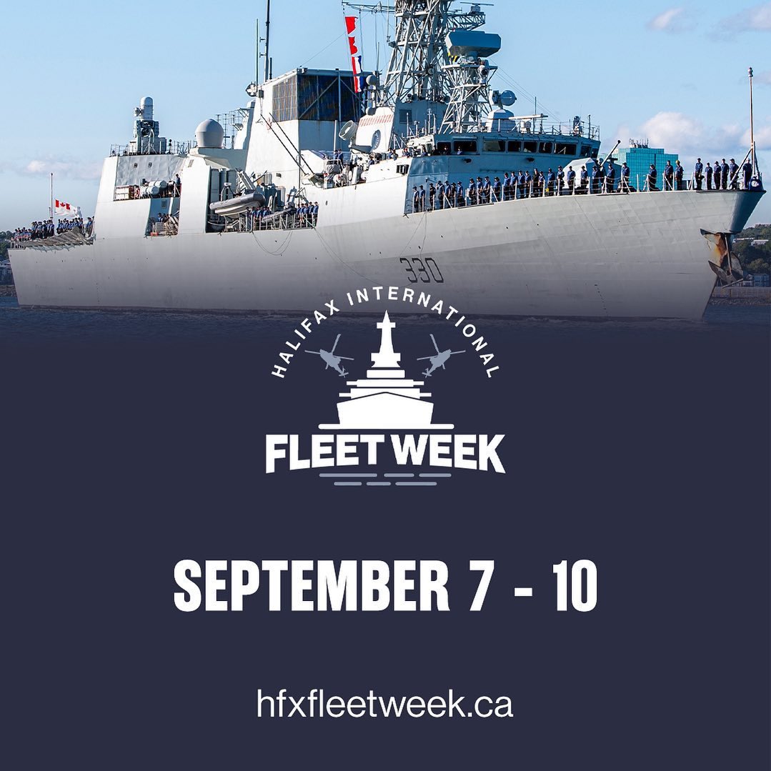 The wait is over! The first-ever Halifax International Fleet Week starts today.

We have a packed agenda of events in celebration of #Halifax's maritime heritage and those who serve in our <a href="/CanadianForces/">Canadian Armed Forces</a> &amp; <a href="/RoyalCanNavy/">Royal Canadian Navy</a>. 

🗓️Schedule: hfxfleetweek.ca
#HfxFleetWeek