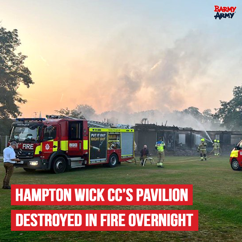 TheBarmyArmy's tweet photo. Imagine this happening at your club 😢

Hampton Wick CC has burnt down overnight, please help SAVE this amazing local cricket club!

The VC is running a half marathon to raise vital funds for the club 👇