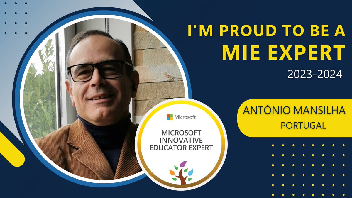 amansilha's tweet photo. This year will continue to be challenging. I am very excited to have been selected for the 8th consecutive year as a MIE Expert for 2023-2024 and to continue to be part of this great community of teachers and educators. #MicrosoftEdu #MIEExpert https://t.co/Ola4RvwRDS
