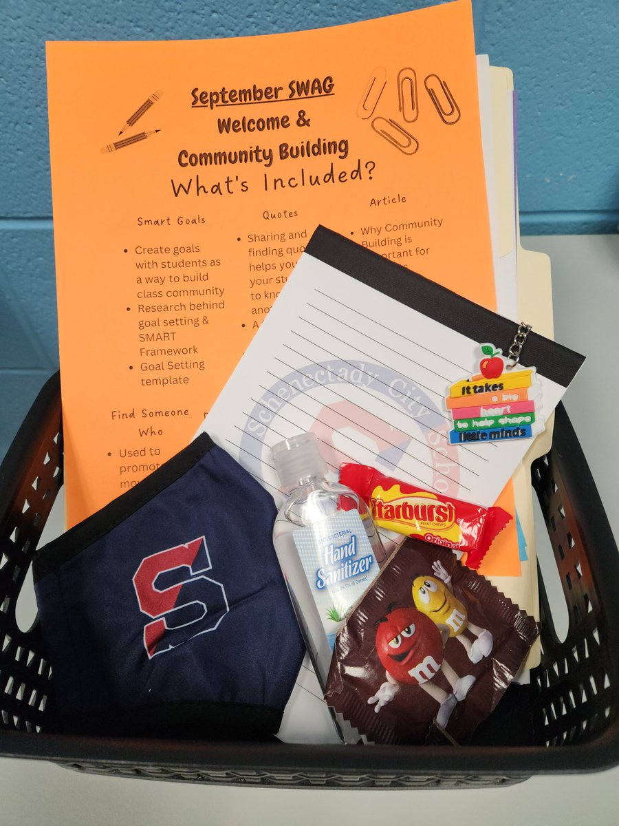 New teachers are receiving the first ever SHS Coaching SWAG Bag (Strategies With A Goal).  Let's go, '23-'24!  #SchenectadyRising <a href="/SCSchools/">Schenectady Schools</a> <a href="/cphistory27/">Carmella G. Parente</a> <a href="/MrDennisGreen/">Dennis Green</a> <a href="/heggen305/">Heggen</a>