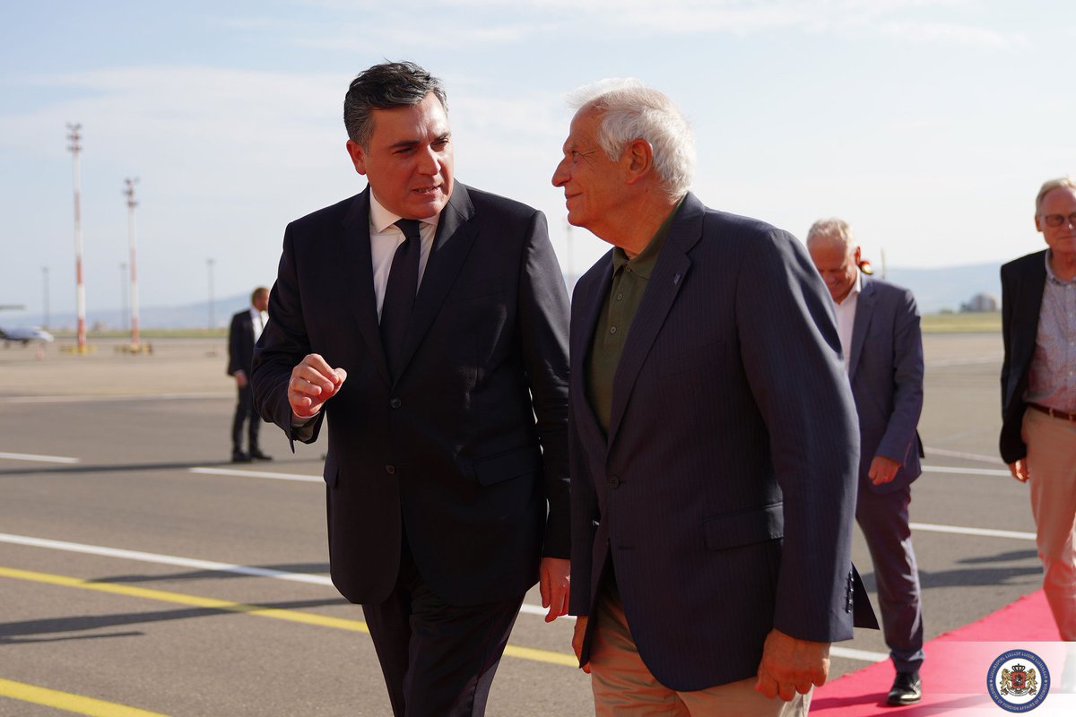 iliadarch's tweet photo. I am delighted to welcome @JosepBorrellF, EU High Representative, to Georgia. As we get closer to the historic moment of obtaining the EU candidate status, this very timely visit is yet another vivid demonstration of EU's firm support for Georgia's European integration. https://t.co/HICtZxPtPs