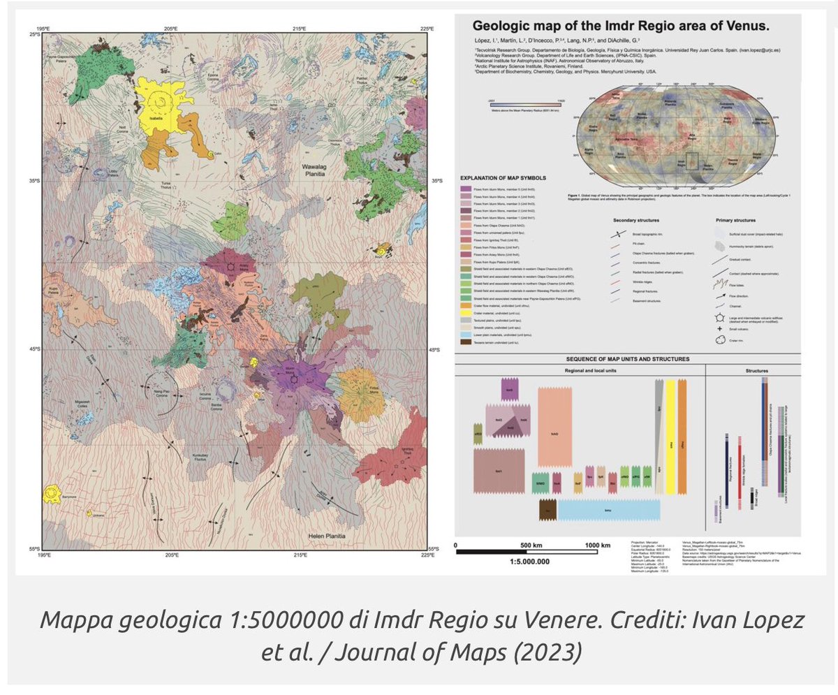 1/2 It’s online! Imdr Regio, one of the key areas for the possible detection of ongoing volcanism on #Venus, got now the most comprehensive and detailed geologic map! Ever! Congratulations <a href="/planets2explore/">Iván López</a> and the other coauthors for this masterpiece.

tandfonline.com/doi/full/10.10…