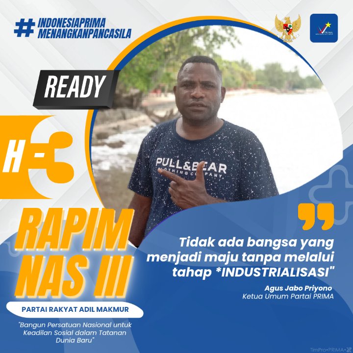 FestusAjami's tweet photo. Sukseskan Rapimnas lll prima #indonesiaprima
#MenangkanPancasila https://t.co/l00n97m9zb