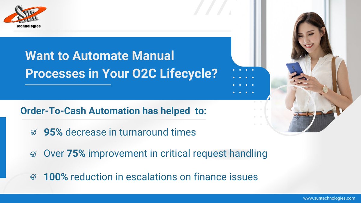 SunTech_Inc's tweet image. Want to Automate Manual Processes in Your O2C Lifecycle?  Connect with our O2C Automation Solution Architects and get a blueprint to evaluate the ROI for your process transformation. 
Read our blog; suntechnologies.com/blogs/how-to-a…  
#automation #Documentautomation #OrderToCash #AI #RPA