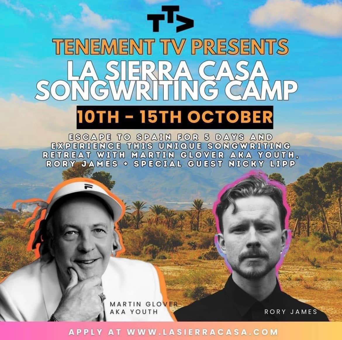 KINGDOM (@kingdommgmt_) on Twitter photo Just over a month to go until La Sierra Casa Songwriting Camp with <a href="/__RORYJAMES/">RORY JAMES</a> <a href="/youthmartin/">Martin 'Youth' Glover</a>!
Tickets available: lasierracasa.com/songwriting-caโฆ Just over a month to go until La Sierra Casa Songwriting Camp with <a href="/__RORYJAMES/">RORY JAMES</a> <a href="/youthmartin/">Martin 'Youth' Glover</a>!
Tickets available: lasierracasa.com/songwriting-caโฆ