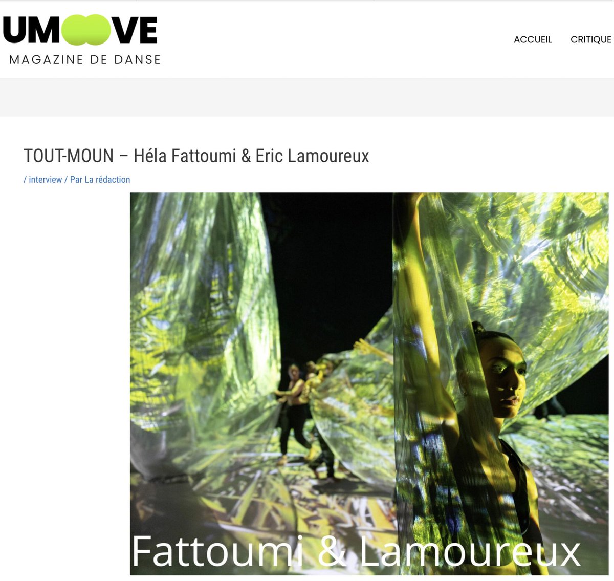 VCcnbfc's tweet image. [TOUT-MOUN] La presse en parle
« Cette vision utopique d’Edouard Glissant nous apparaît comme un rempart aux intolérances rampantes. Il y a donc une nécessité à la faire découvrir ou re-découvrir. » Héla Fattoumi - Éric Lamoureux &amp;amp; Cédric Chaory-Kedote 
umoove.art/index.php/2023…