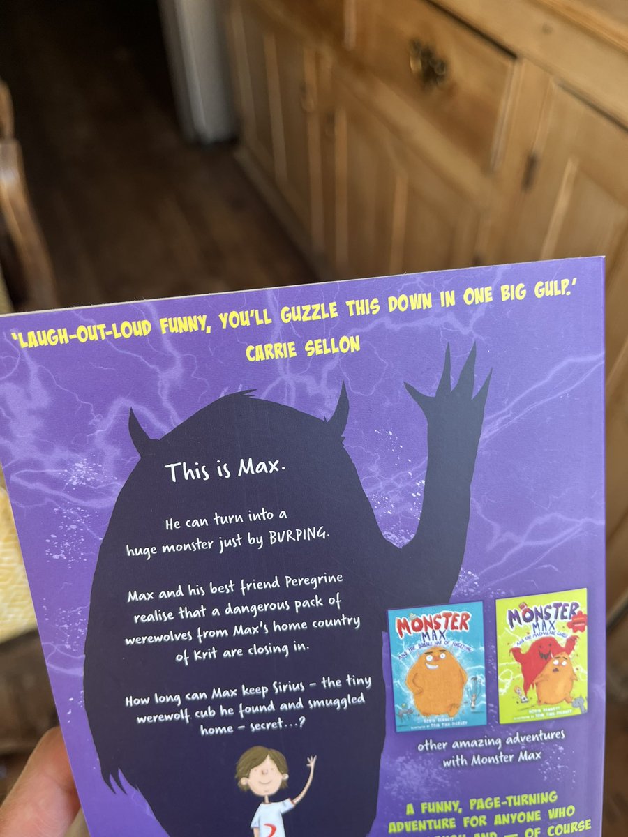 carrie_sellon's tweet photo. Highly recommend the latest Monster Max book (and felt very grown up endorsing it). Max can turn into a scary, hairy monster just by burping. Very silly, very funny, very burpy. Out now. #BookRecommendation #monstermax https://t.co/yrPhgIV6fk