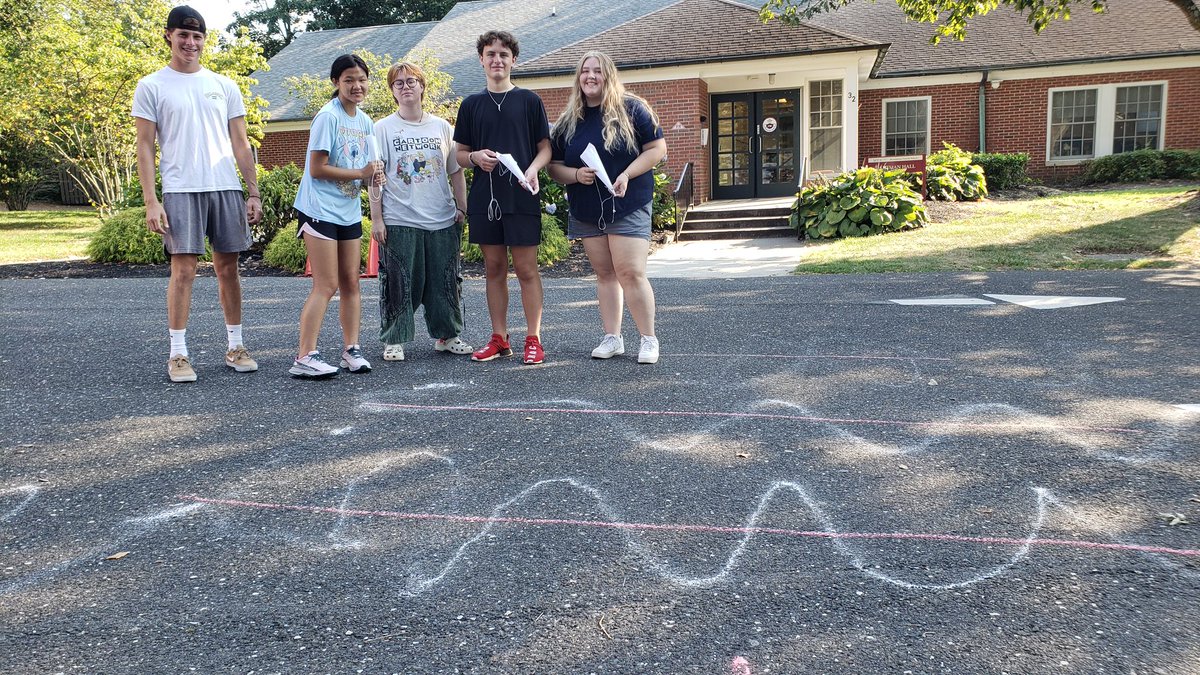 MOmilianMFS's tweet image. 12 grade math students exploring periodic functions using paper cone pendulums filled with salt at @mfsfox