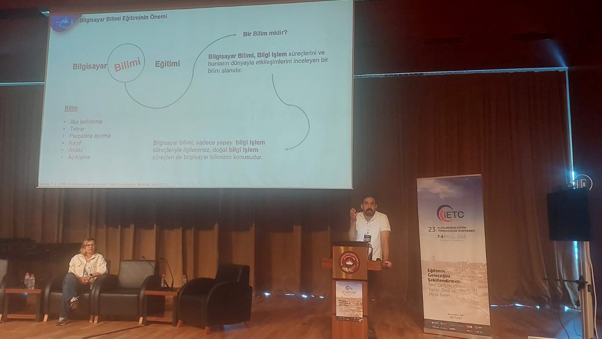 Bahçeşehir Üniversitesi'nde düzenlenen IETC'23 konferansında Prof. Dr. Serhat B. Kert hocamız, "Bilgisayar Bilimi Eğitimi İçin Yol Haritası" panelinde konuyla ilgili görüşlerini paylaştı.

#EğitimdeLiderYTÜ <a href="/YildizEdu/">Yıldız Teknik Üniversitesi</a> <a href="/yildizegitim/">YTÜ Eğitim Fakültesi</a> <a href="/mengindeniz/">Prof. Dr. Mehmet Engin DENİZ</a> <a href="/sbkert/">Serhat Bahadır KERT</a> #IETC2023 #EğitimdeGelecek