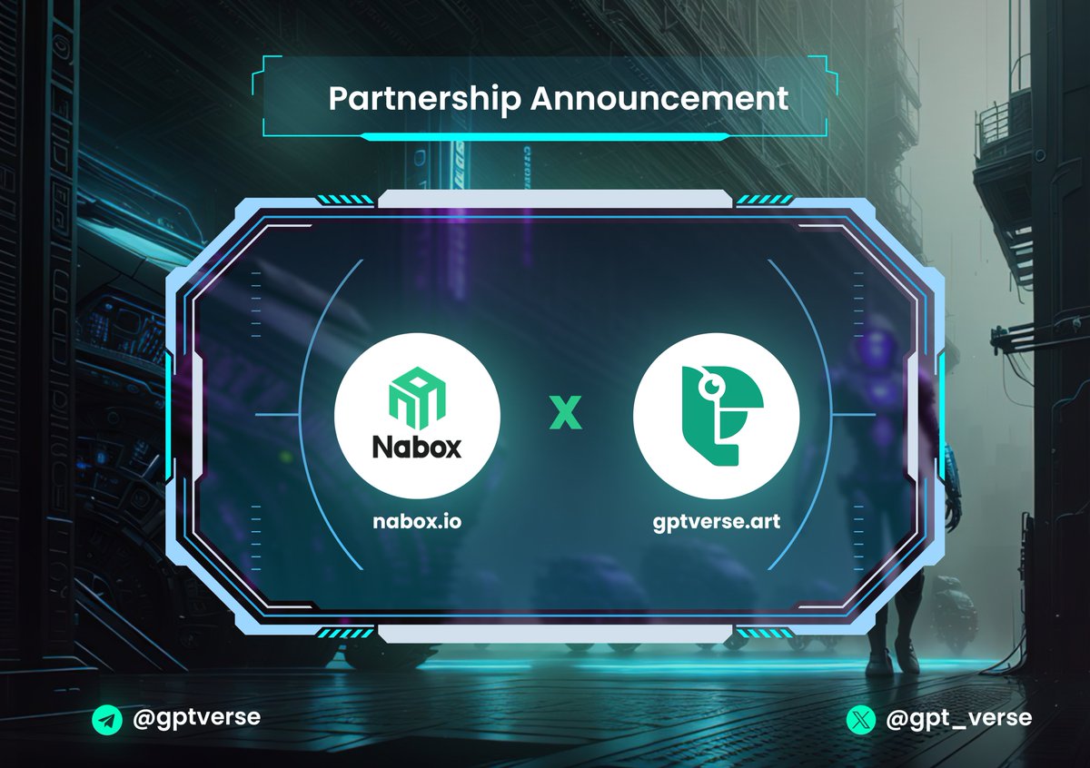 🤝 Partnership announcement! 🎉

🚀We're thrilled to announce the partnership between GptVerse and <a href="/naboxwallet/">Nabox</a>! 

We added new quests to our Zealy campaign specifically for partnership. Don't forget to take a look: zealy.io/c/gptverse/que…

#Nabox #GPTVerse