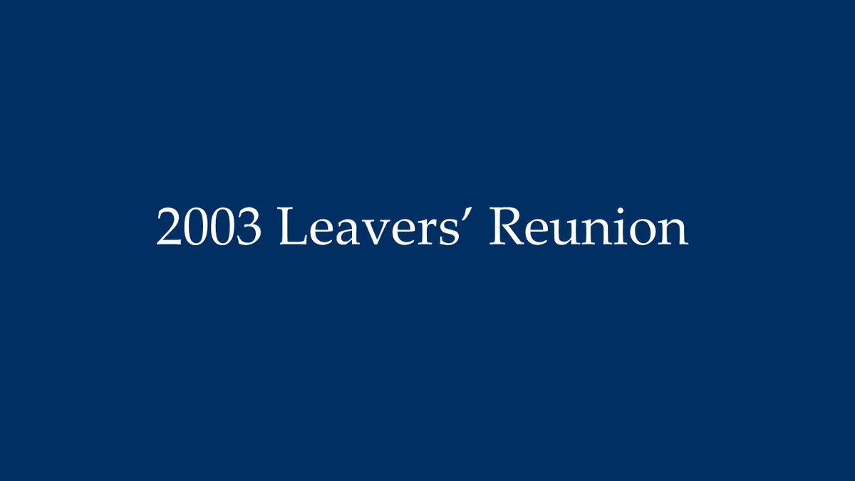 oundlesoc's tweet photo. 2003 Leavers' 20 Year Reunion

A twenty year reunion dinner is taking place for 2003 Leavers at 6.30pm on Saturday 25 November 2023 in the Great Hall, Oundle.

Tickets must be booked in advance online here https://t.co/g3FT7EFxkN https://t.co/NXTDg8pYUp