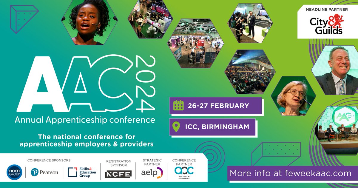 🚀 We're thrilled to announce the launch of the 10th Annual Apprenticeship Conference! 
🗓️ 26-27 February 📍ICC, Birmingham
The national conference for apprenticeship employers &amp; providers. Book before Oct for 35% off with our launch offer! 

ℹ️feweekaac.com #FEWeekAAC