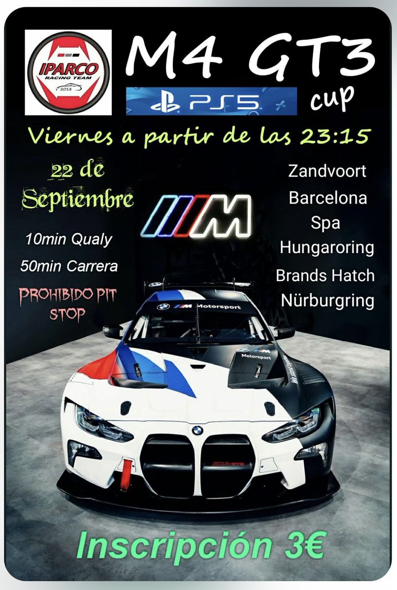 goiko47's tweet photo. Nuevo campeonato en Assetto Corsa Competizione. Aun quedan plazas!! Inscríbete! 🙌 https://t.co/eGvHFzEiLH