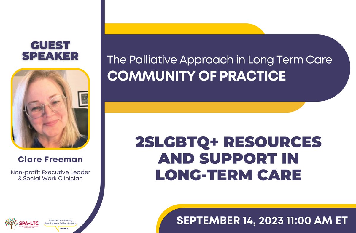 Join us at our community of practice meeting with CHPCA next week! #palliativeapproach #LTC