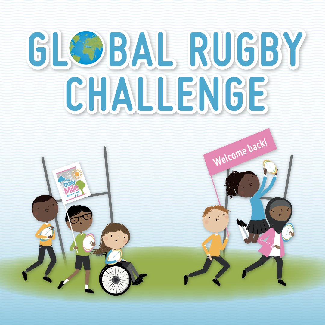 Welcome back 🎉 This year, we’ll be hosting The Global Rugby Challenge - an interactive way to get your school running, jogging, wheeling or walking their #DailyMile 🏃  

To get involved, head to thedailymile.co.uk to sign up &amp; receive your resources! #BackToSchool