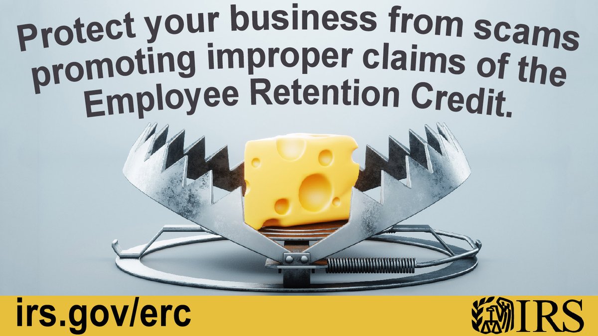IRStaxpros's tweet image. Help #IRS spread the word about misleading Employee Retention Credit scams aimed at businesses and tax-exempt groups. Learn more: ow.ly/JHTA50Ox0hx  #ERC #ERTC