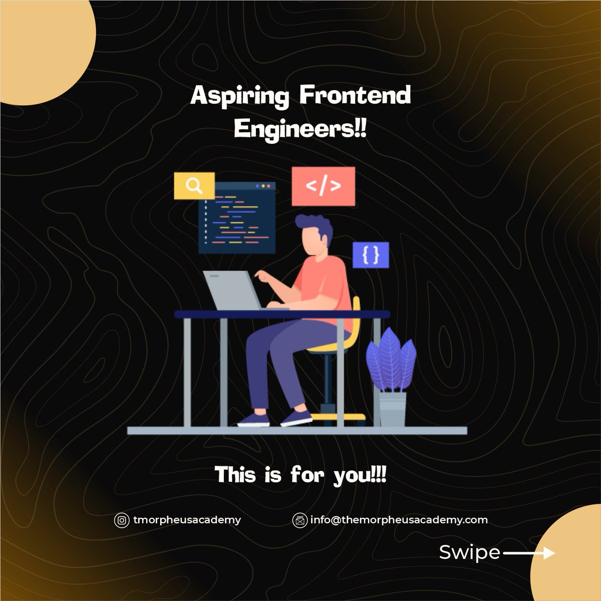 MorpheusAcademy's tweet photo. As an aspiring Frontend Engineers, you shouldn’t miss out on opportunity to join The Morpheus Academy in cohort 3 to study your dream course.
#themorpheusacademy
#tmaacademycohort3
#techschools
#onlinetechschools https://t.co/CXIlhIKjGW
