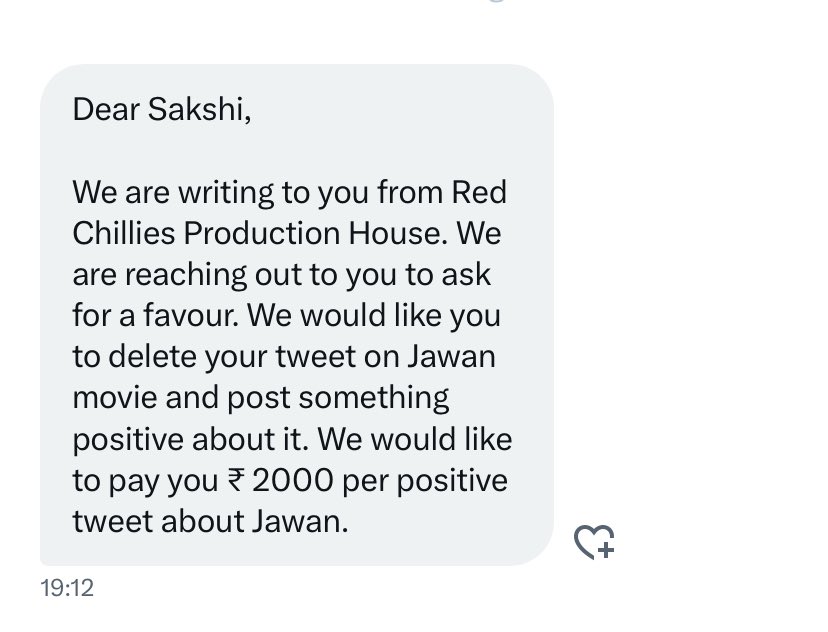WldHinduCouncil's tweet photo. SRK’s PR team wants me to delete my tweets on Jawan. I am not doing it.
#JawanReview https://t.co/XC0fyueufQ