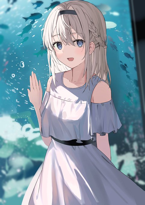 「女の子 水族館」のTwitter画像/イラスト(新着)