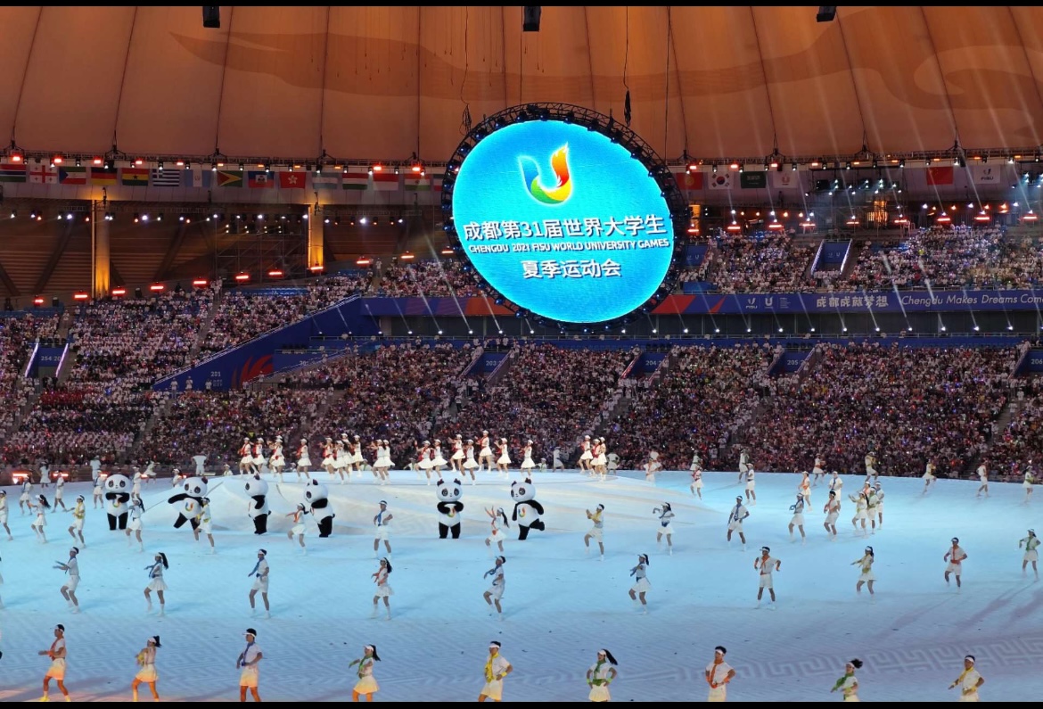 ICTSEUROSYSTEMS's tweet photo. Dongan Lake Sports Park, Chengdu. 31st International University Sports Federation World University Summer Games, opening ceremony

We are proud to have assisted Sichuan Airlines, allowing for a successful check-in process for all students returning to their homes across the globe https://t.co/k1AJLw04kS