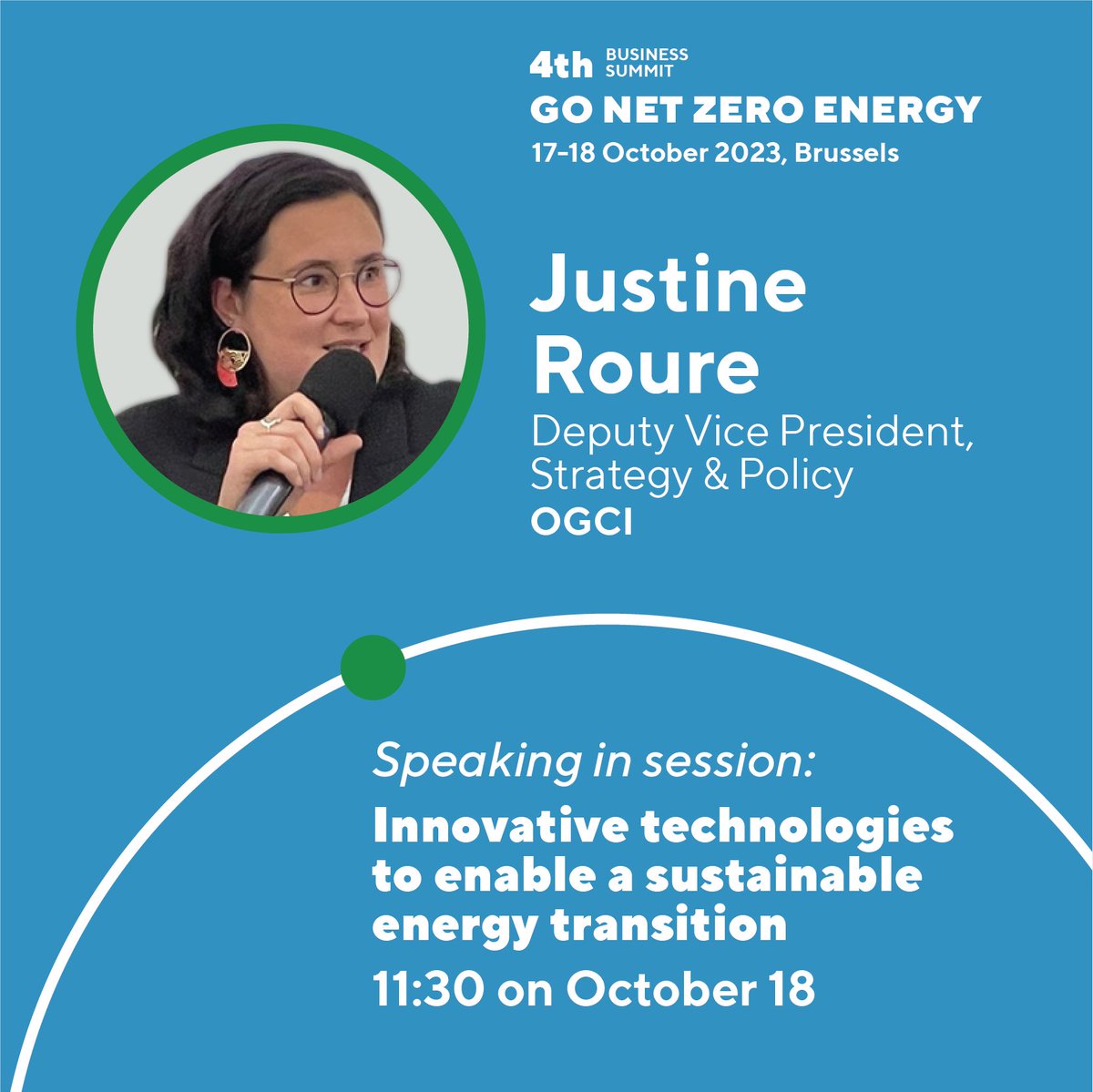 Catch OGCI’s Justine Roure at <a href="/Globuc_Events/">Globuc</a> 4th Go Net-Zero Energy Summit in Brussels, 17th-18th October.
Hear insights on:
· The tech enabling a sustainable energy transition;
· The importance of cooperation and integration of energy systems.
More here: ogci.com/our-progress