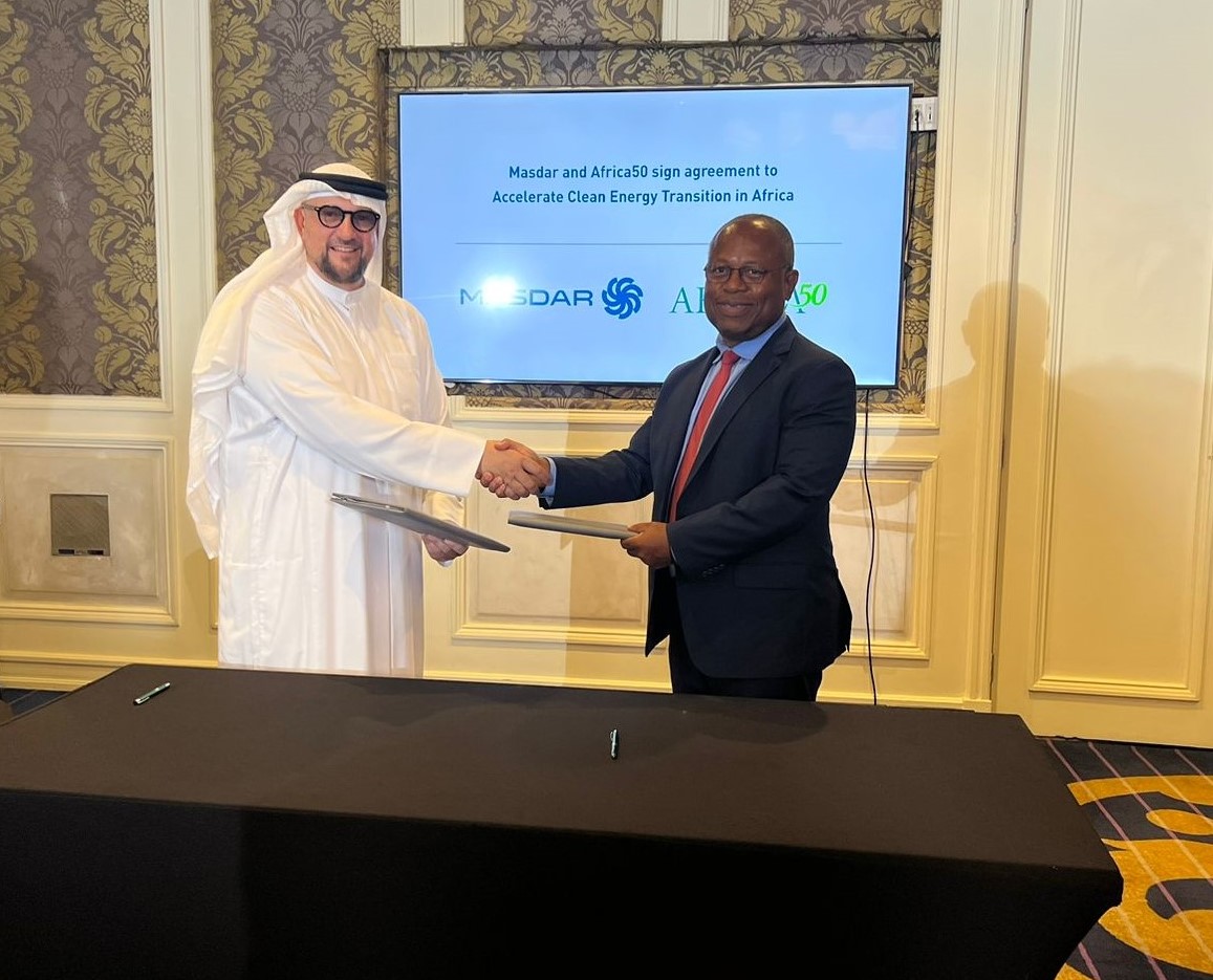 Africa50Infra's tweet image. #Africa50 signs MoU with Masdar (Abu Dhabi Future Energy Company) to identify, fast track and scale #energyprojects across #Africa. 
#africaclimatesummit23 
Read more here: rb.gy/ykka3