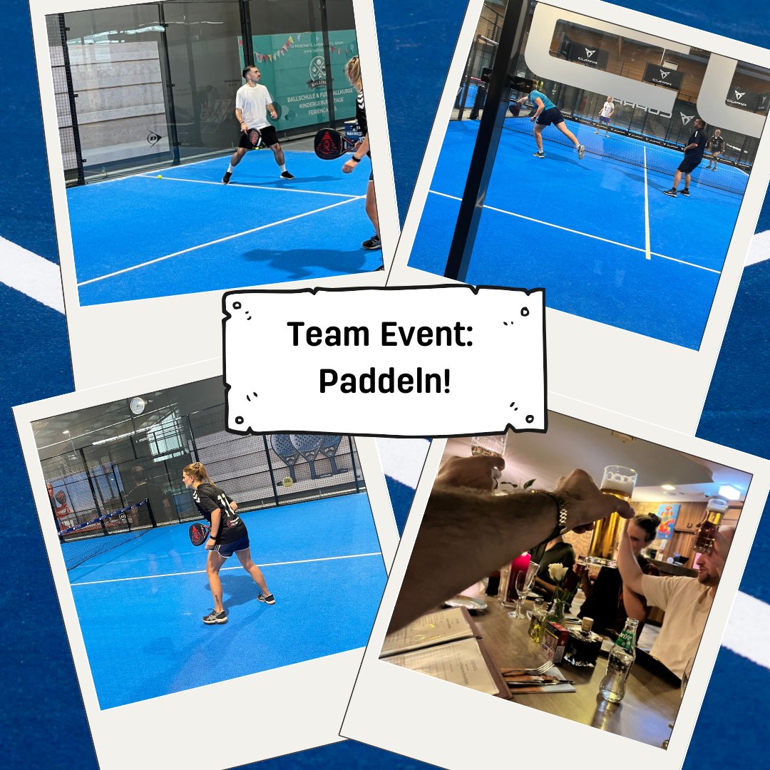 Diese Woche war es endlich wieder soweit: Ein Team-Event stand am Dienstag an. Das ganze Drunk Octopus Team hat sich mit frischem Zuwachs zum Paddeln getroffen 🎾. Nach der sportlichen Betätigung wurde dann auch für‘s leibliche Wohl mit Pizza 🍕 und 1,2 Kölsch 🍻 gesorgt.