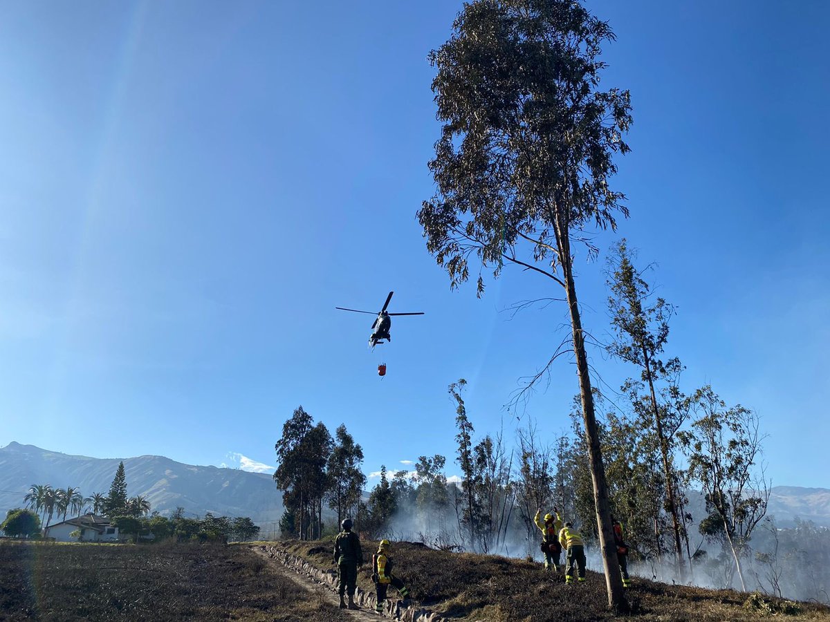 EjercitoECU's tweet photo. @EjercitoECU empleó medios aéreos en la sofocación de incendios que se presentaron en #Quito en los sectores de #Pifo, #Tababela y #Oyambarillo, evitando así la propagación y daño del medio ambiente.
#EjércitoECU
#FFAAContigo🇪🇨 https://t.co/VnTKYNqKcy