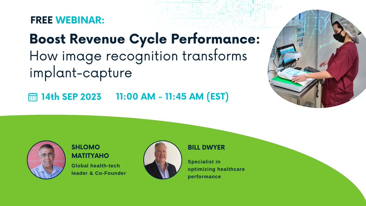 IdentiMedical's tweet photo. Why is surgical usage documentation a long, frustrating and inefficient task in 2023? It's time to discover image recognition technology - for optimized OR and procedure room performance. Register for our webinar now! https://t.co/RKeOLafcFh
 #chargecapture #healthcaresupplychain https://t.co/r3GQoujpnI