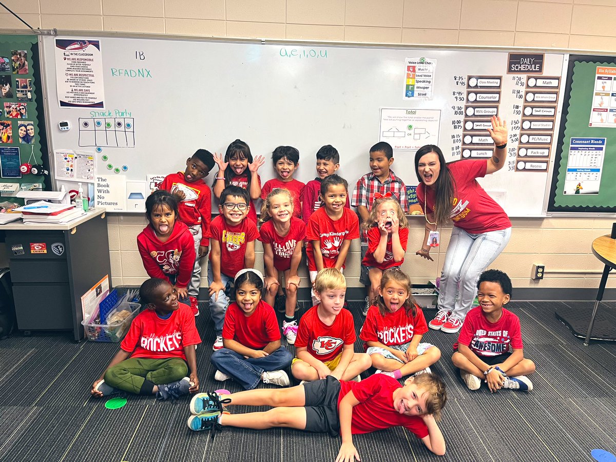 These kiddos showed up for our Red Thursday spirit day today! We are so excited to celebrate the home team today! #ChiefsKingdom #OPSforwardtogether ❤️💛