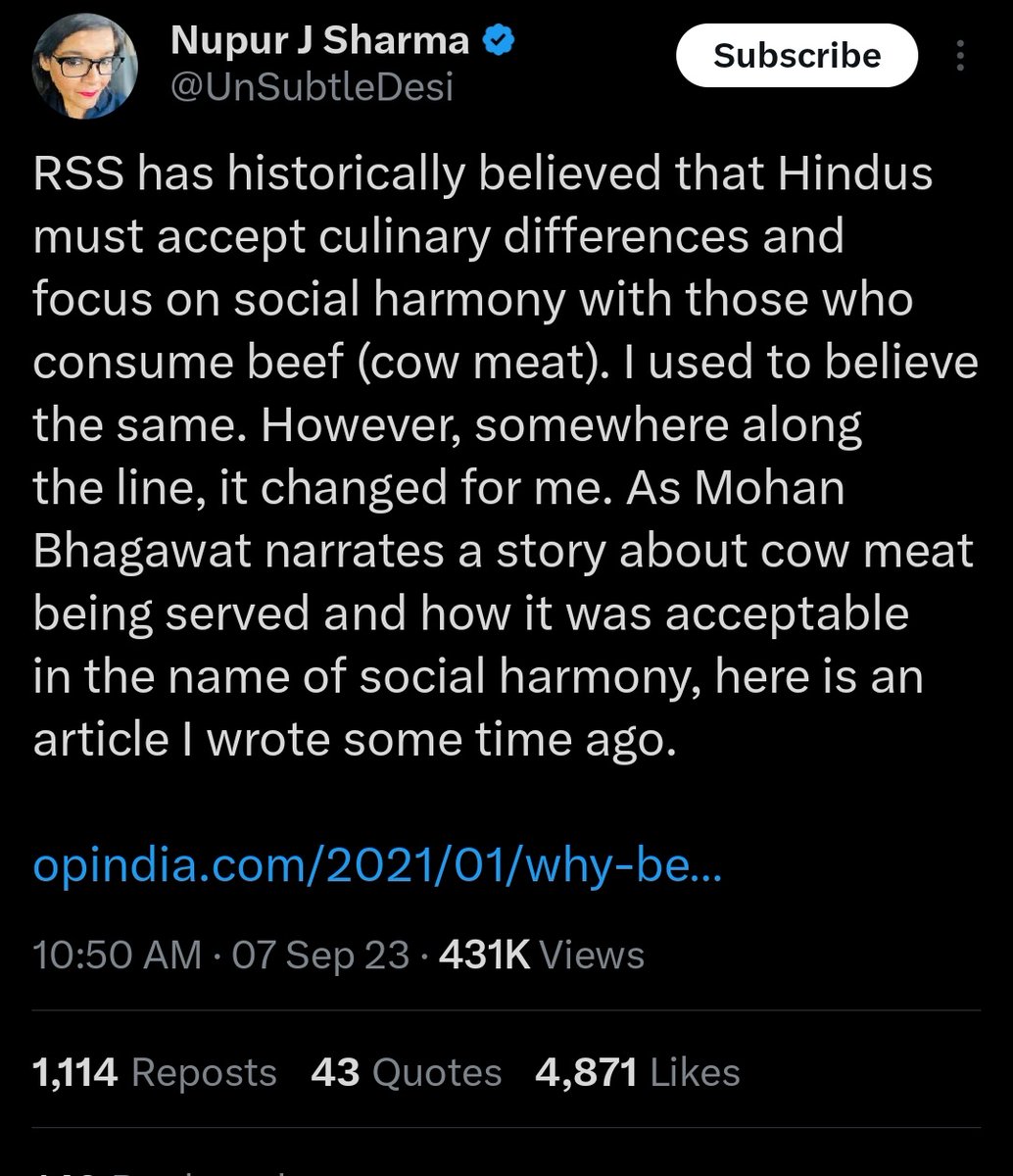 This is inaccurate.

 RSS and its affiliates have historically led the cow protection movement, at least since the 60s. For instance, Gowalkar was closely involved in the 1966 beef agitation. It is true that as per their convenience, they change their positions in different