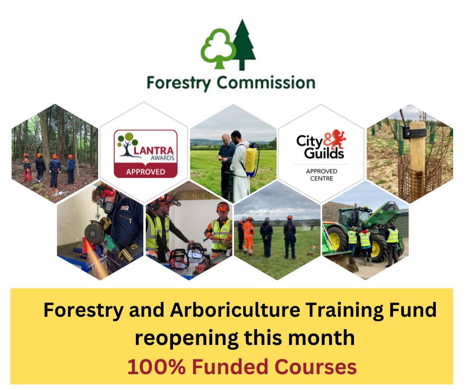 GreenwayTrainer's tweet photo. Online registration will open later this month. Funding will be offered on a 1st come, 1st served basis.

Use our e-news Sign up form  https://t.co/8EGNYLkru2  to receive the latest news on the Forestry and Arboriculture Training Fund with @forestrycomm @LantraUK @cityandguilds https://t.co/KE0ReJnjYT